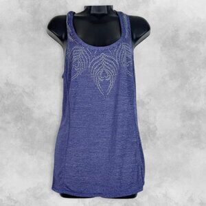 Lululemon Tank Top Ruched Racerback Design Hip Length Stretch Fabric Purple W 4